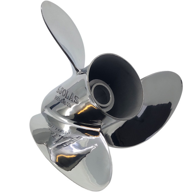 Johnson 90-300HP Rubex 3 HR3 left-hand stainless steel propeller with 9 pitch options Johnson 90-300HP Rubex 3 HR3 left-hand stainless steel propeller with 9 pitch options