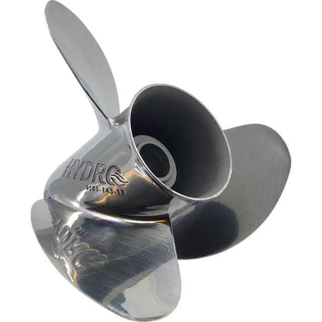 Johnson 90-300HP Rubex Hydro right-hand stainless steel propeller with 4 pitch options