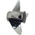 Evinrude 40-140HP Rubex Hydro Stainless Steel 3 Blade Propeller side profile