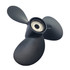 High performance Johnson 10-25HP pin drive aluminium propeller with traditional rubber hub