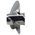 Durable stainless steel propeller with traditional rubber hub for 9.9-25HP Mariner engines