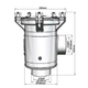 Arctic Steel 3" Bottom In Side Out Seawater Strainer WS-BISO-300