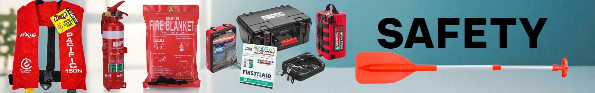 Fire, First Aid, Life Jackets, Safety Misc, Signalling Equipment