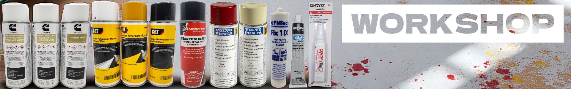 Adhesive & Sealant, Workshop Misc, Gloves, Greases & Aerosols, Spray Paints
