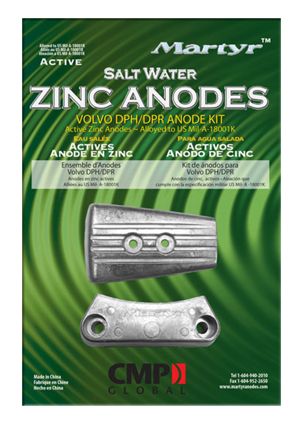 ANODE ZINC EAU Salée Mercruiser/Mercure 6-15 Hp I EUR 40,55 - FR