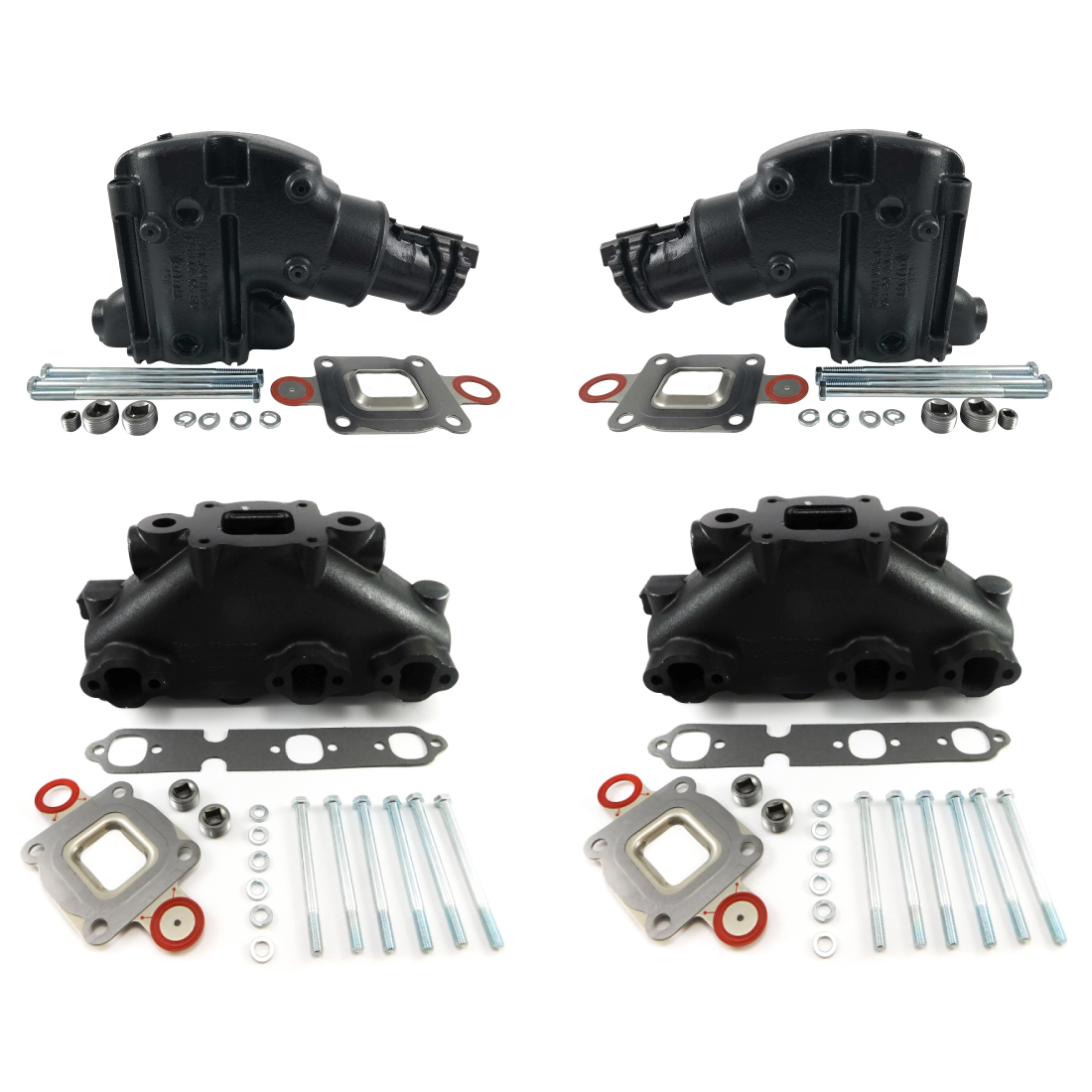Aftermarket Mercruiser 4.3L V6 Barr Dry Joint Exhaust Manifold & 14 ...