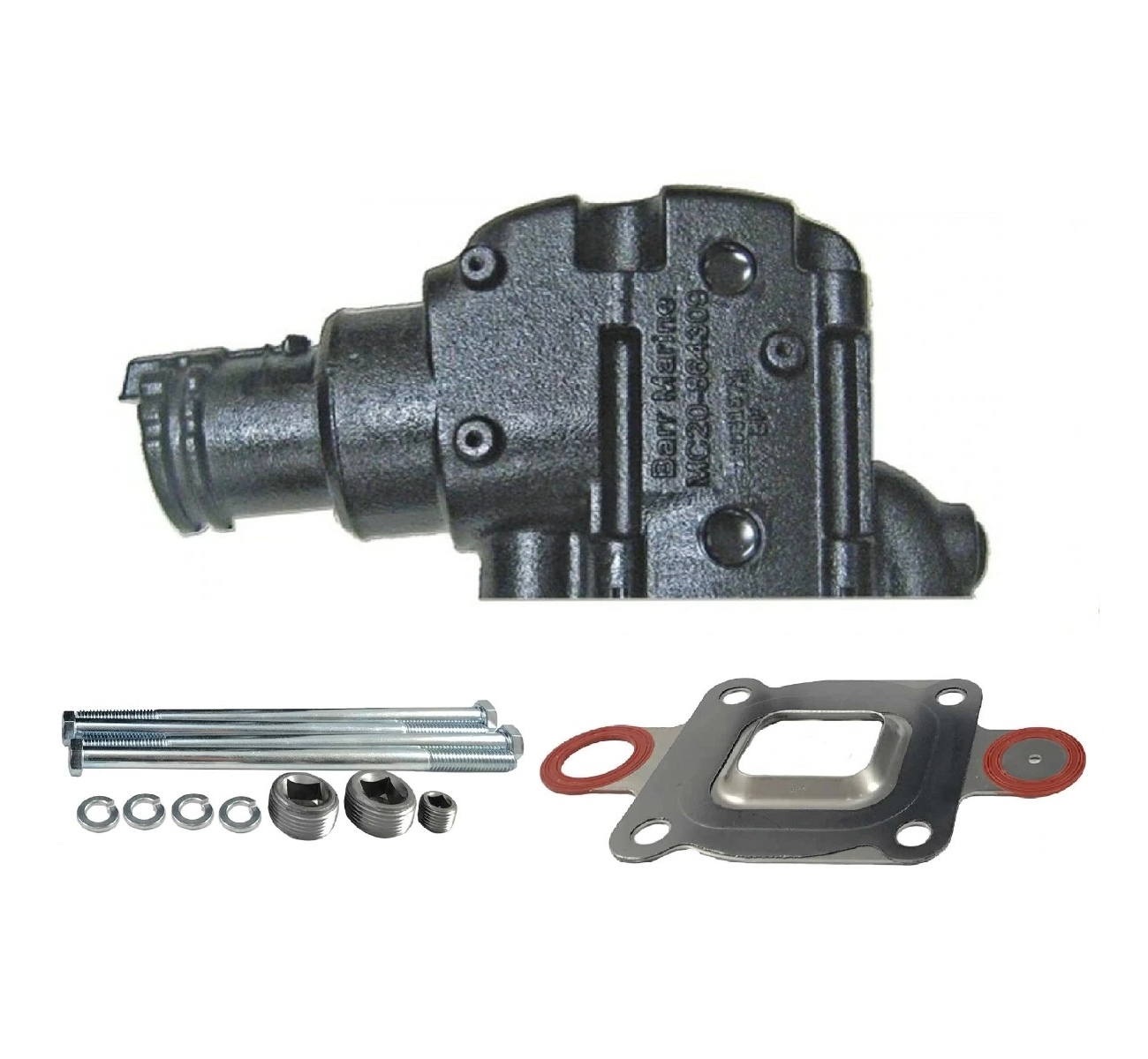Aftermarket Mercruiser 4.3L V6 Barr Dry Joint Exhaust Manifold & 7 ...