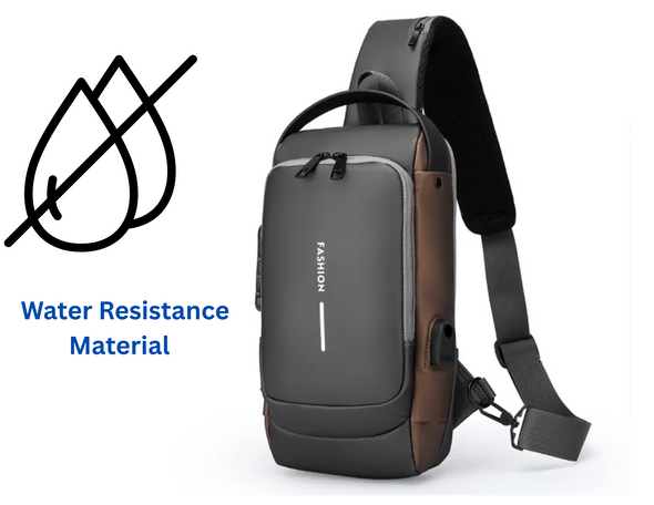 SNESH-Multifunctional Waterproof Fashion High Quality Password Shoulder Usb Slingbag Sport Crossbody Sling Chest Bag for Men