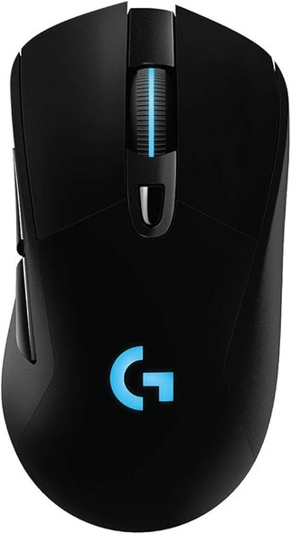 Logitech G703 LIGHTSPEED Wireless Gaming Mouse W/ Hero 25K Sensor, PowerPlay Compatible, Lightsync RGB, Lightweight 95G+10G optional, 100-25, 600 DPI, Rubber Side Grips