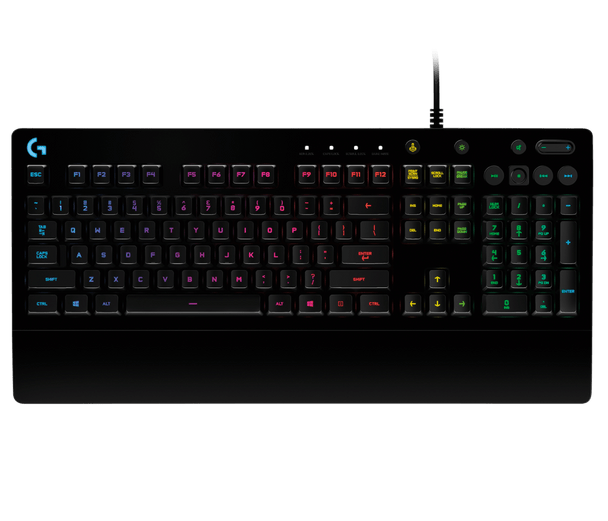 G213 Prodigy Gaming Keyboard, LIGHTSYNC RGB Backlit Keys, Spill-Resistant, Customizable Keys, Dedicated Multi-Media Keys