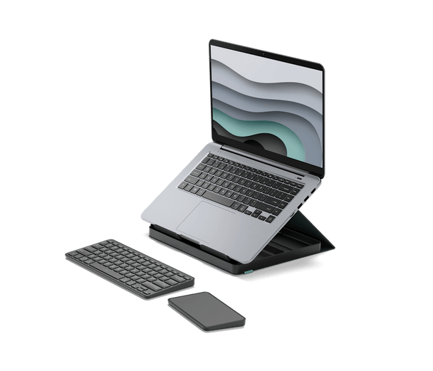 Casa Pop-Up Desk with Laptop Stand, Wireless Keyboard & Touchpad, Bluetooth, USB C Charging, for Laptop/MacBook (10” to 17”) - Windows, macOS, ChromeOS