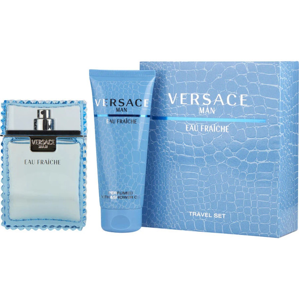 Versace  Eau Fraichemen Eau De Toilette Spray 3.4 oz & Shower Gel 3.4 oz (Travel Offer)