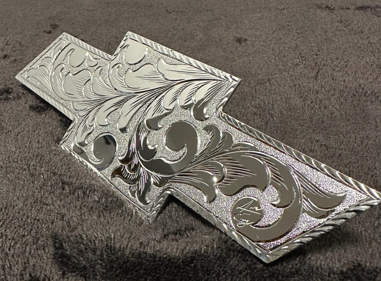 Hand Engraved Chrome Plated Front Chevy Bowtie C10
