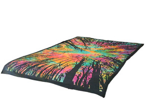 Tie-Dye Psychedelic Forest Mandala Tapestry Wall Hanging Throw Dorm Decor