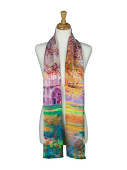 AamiraA Palace in Spring Soft Mulberry Satin Silk Stole Women Long Scarf