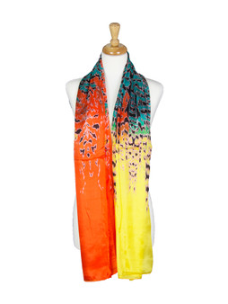 AamiraA Wave Mulberry Chiffon Silk Stole Women Oblong Scarf