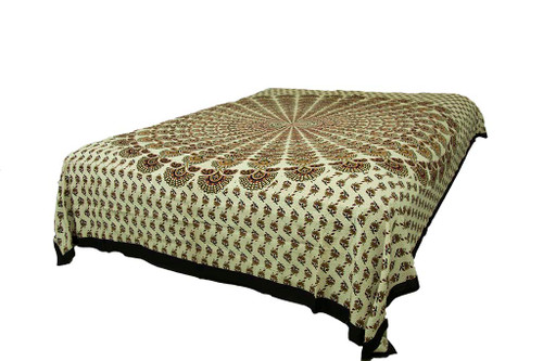 Hippie Mustard Cream Mandala Tapestry Bohemian Wall Hanging Throw Dorm Decor