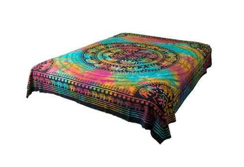 Hippie Tie-Dye Elephant Mandala Tapestry Bohemian Wall Hanging Dorm