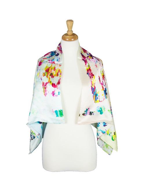 AamiraA Lady Mulberry Satin Silk Stole Women Square Scarf
