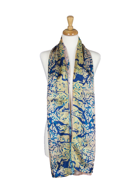 AamiraA Rose Strips Mulberry Chiffon Silk Stole Women Oblong Scarf