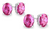 925 Sterling Silver Genuine Pink Sapphire Earrings