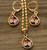 18K Gold Multicolor Teardrop Zircon AAA Designer Women Brass Set 