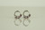 925 Sterling Silver Red Ruby Brass Earrings