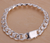 925 Sterling Silver Plated 10mm Chain Fashion 8.7 inch Bracelet Unisex Necklace