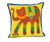 Kantha Patchwork Elephant Yellow Blue Cushion Covers Decorative Pillow Case