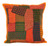 Kantha Multicolored Patchwork Orange Cushion Covers Decorative Pillow Case