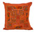 Kantha Embroidered Mirrorwork Brown Cushion Covers Decorative Pillow Case