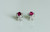 925 Sterling Silver Stunning Pink Bow Stud Earrings