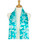 AamiraA Blue Floral Soft Mulberry Satin Silk Stole Women Long Scarf
