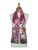 AamiraA Pink Flower Bouquet Soft Mulberry Satin Silk Stole Women Long Scarf
