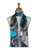 AamiraA Blue Butterfly Treasure Soft Mulberry Satin Silk Stole Women Long Scarf