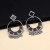 Black Color Oxidised Earrings