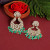 Rama Green Color Kundan Dangle Earrings