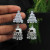 Silver Color Antique Rivoli Stone Earrings