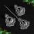 Silver Color Leaf Shaped Oxidised Earrings Tikka Set