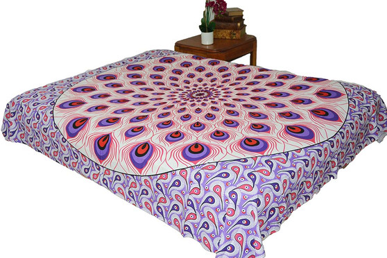 Hippie Red Purple Mandala Tapestry Bohemian Wall Hanging Throw Dorm Decor
