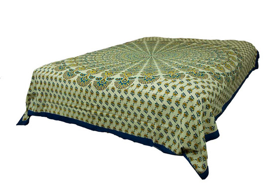 Hippie Blue Cream Mandala Tapestry Bohemian Wall Hanging Throw Dorm Decor