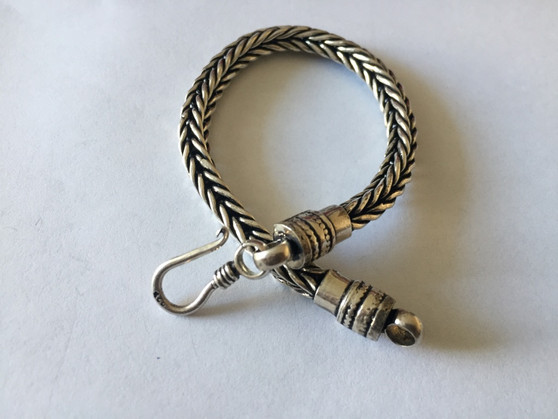 925 Sterling Silver 5mm Square Rope Chain Fashion 8.4 inch Unisex Bracelet