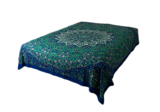 Hippie Blue Green Star Mandala Tapestry Bohemian Wall Hanging Throw Dorm