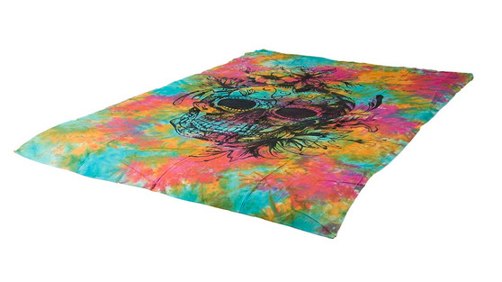 Tie-Dye Skeleton Mandala Tapestry Bohemian Wall Hanging Throw Decor