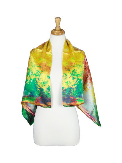 AamiraA Fall Mulberry Satin Silk Stole Women Square Scarf