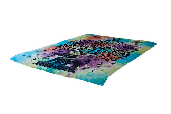 Black Elephant Tree of Life Mandala Tapestry Bohemian Wall Hanging Throw Dorm Decor