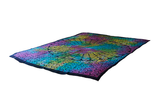 Multicolor Spiral Mandala Tapestry Bohemian Wall Hanging Throw Dorm Decor