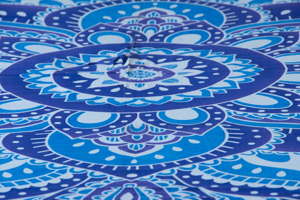Hippie Blue Lotus Mandala Tapestry Bohemian Wall Hanging Throw Dorm Decor