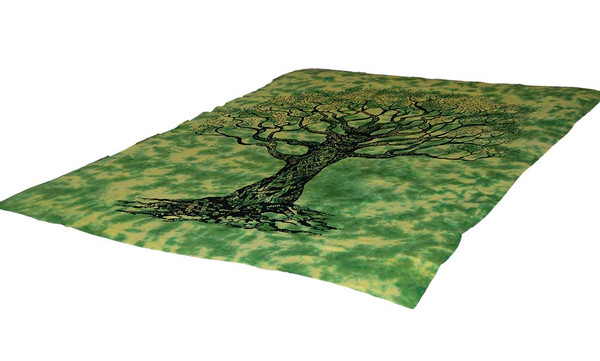 Tie-Dye Tree of Life Mandala Tapestry Bohemian Wall Hanging Throw Dorm Decor