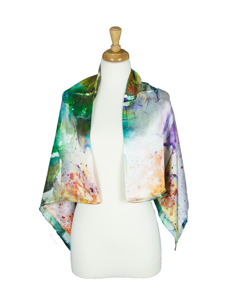 AamiraA Summer Mulberry Satin Silk Stole Women Square Scarf